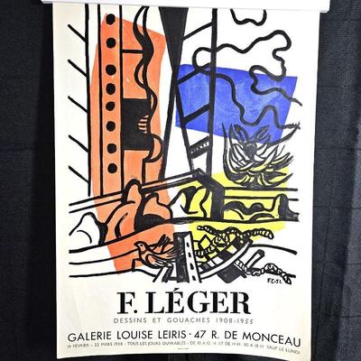 Lot # 104 ~ Fernand LÃ©ger Original Mourlot Lithographic Art Exhibit Poster 1962 in Zurich, Switzerland 19