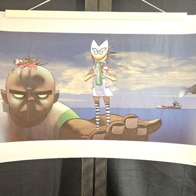 Lot # 96 ~ Original Limited Edition Lithographic Poster by Jamie Hewlett 2010 Gorillaz 