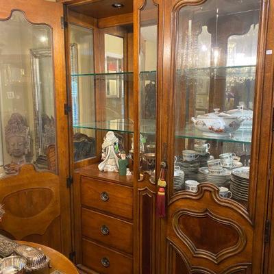 Pecan Wood China Cabinet