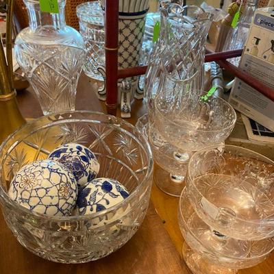 Crystal Biscuit Barrels and Decanters