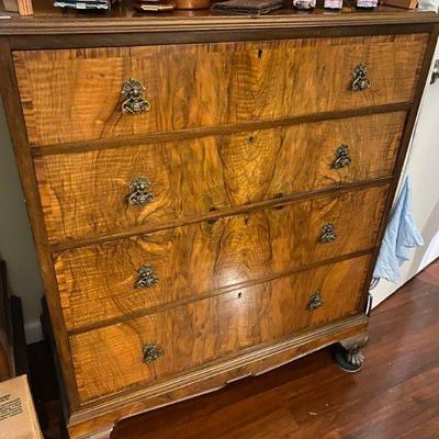Antique French Burlwood Dresser