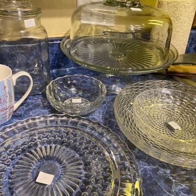 Assorted Glass Cake Plates