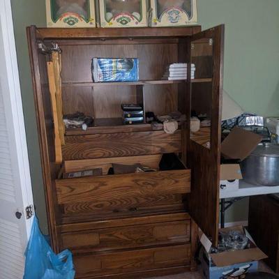 Armoire with queen bedroom suite 