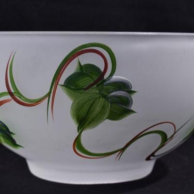 Frosted Hand Painted Bowl