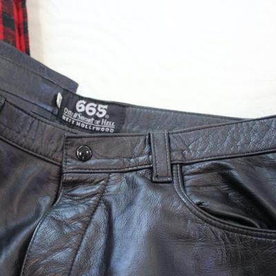 Leather Jeans 36 x 34