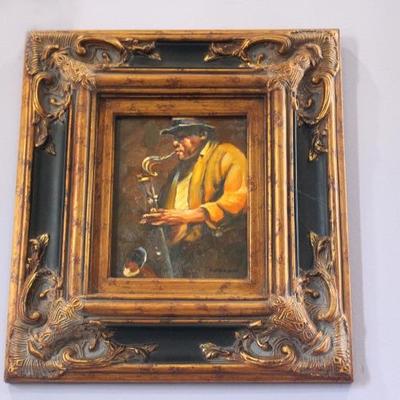 Framed Jazz musician  print