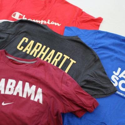 Lots of printed t-shirts