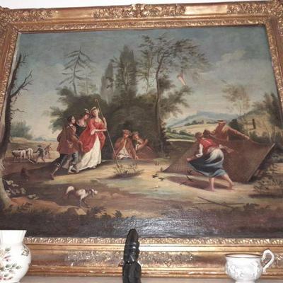 Approximately 200 year old Italian unsigned oil painting