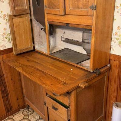 antique Hoosier kitchen cabinet