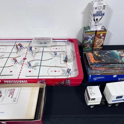 Hockey Game, Bobble Heads, Die Cast Truck, Vintage Comiics