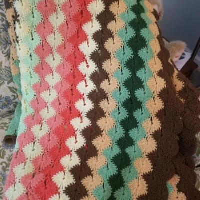 Crocheted afghan