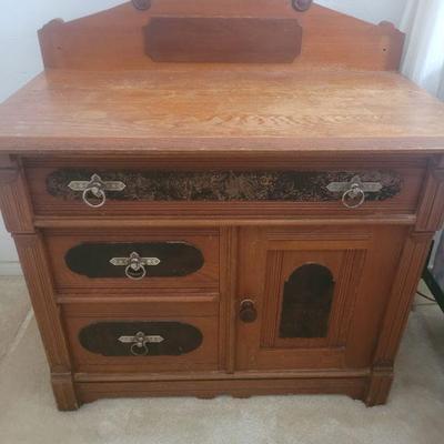 Vintage chest with drawers and one door
