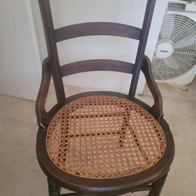 Another single chair with rattan seat