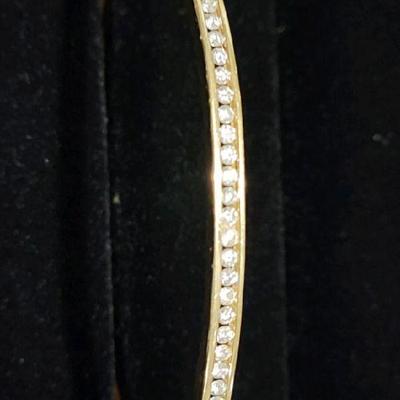 14k Gold and Diamond Bangle/ Jewelry