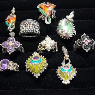 Barbara Bixby 18k Gold/ Sterling and Gemstone Rings and Charms/ Pendants