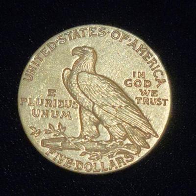 1909 Half Eagle- Gold $5 Dollar Coin