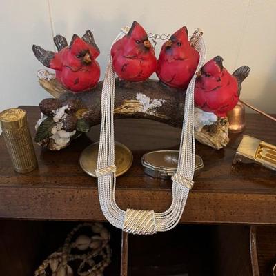 Loads of costume jewelry, an entire room filled--Trifari, Napier, Monet and more.