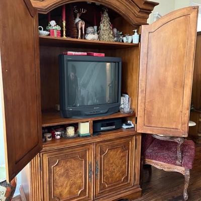 French provincial style armoire, TV cabinet, entertainment center