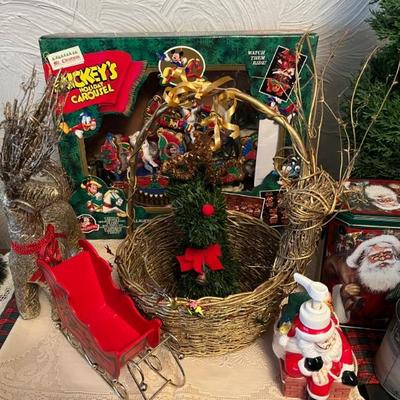 It's Christmas in July! So much Christmas decor, ornaments, figurines, trees, Santas, snowmen, candlesticks, music boxes, novelty,...