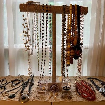 Loads of costume jewelry, an entire room filled--Trifari, Napier, Monet and more.