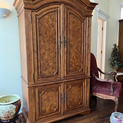 French provincial style armoire, TV cabinet, entertainment center