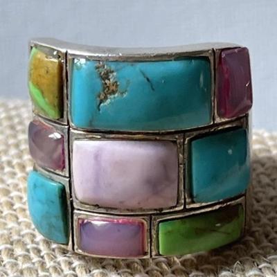 Sterling Silver Ring w/ Turquoise Size 5.5.