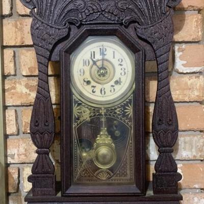 Antique Gingerbread Clock with Key