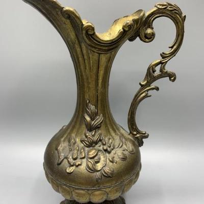 Vintage Gilded Metal Ewer, Made in Italy