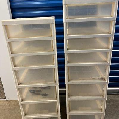 LKF022- (2) Plastic Storage Drawers 