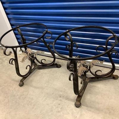LKF015 Two Ornate Metal End Table Frames