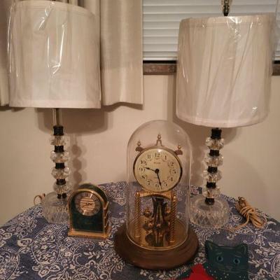 Lamps and  clock