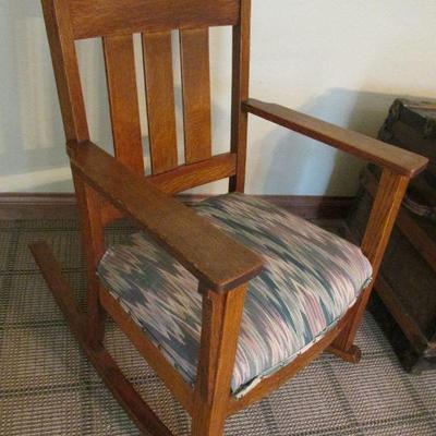 Mission oak rocker