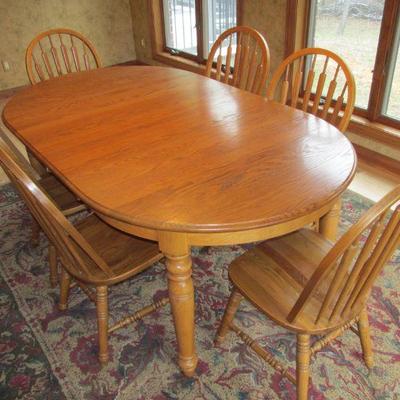 Richardson Bros. solid oak dining set