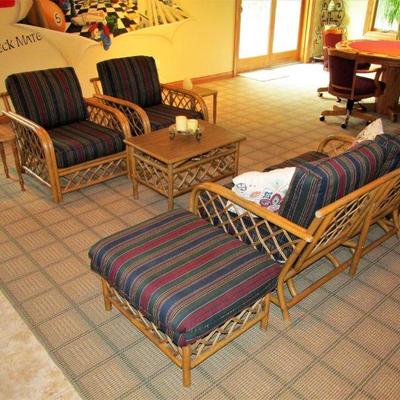 5 piece rattan conversation set