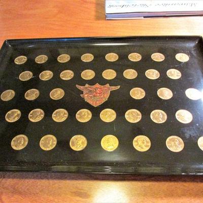 Couroc presidential coin tray