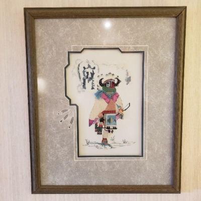 Cross-stitch Hototo/Hopi Kachina/Bear Kachina by Jan Hunt 