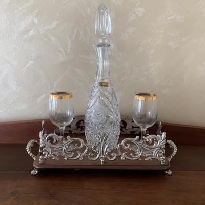 Vintage crystal decanter 