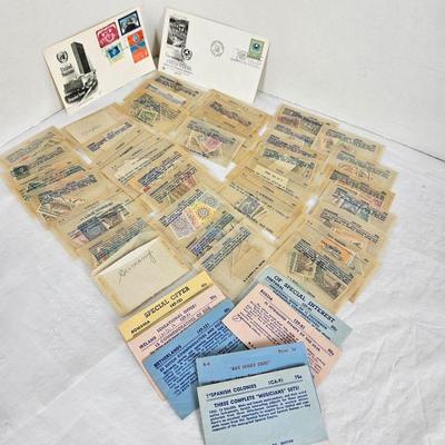 Large Loose Used Stamp Collection included Many Countries including 1942 King George VI Australian stamp, 2.5d