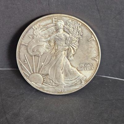 Liberty One Dollar 2015 Coin - 1oz Fine Silver.