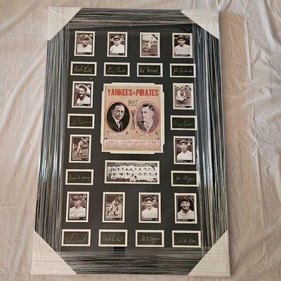 NEW YORK YANKEES Wall Collage 1927 World Championship Series Photos & Signatures Framed with glass 24