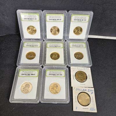 Lot of 10 Sacagawea $1 Coins 2000 - 2004 P