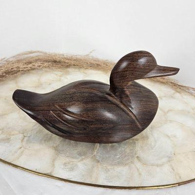  Beautiful Vintage Solid Wood Carved Duck 10