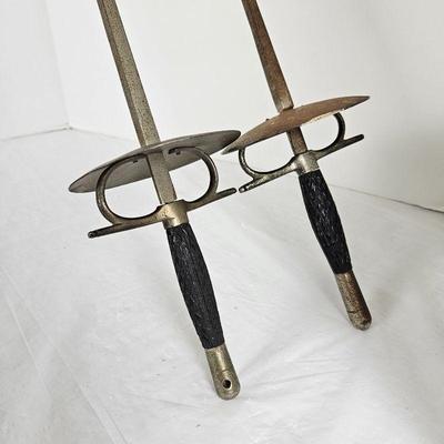 Pair of Antique Foil Fencing Swords from Toledo Spain