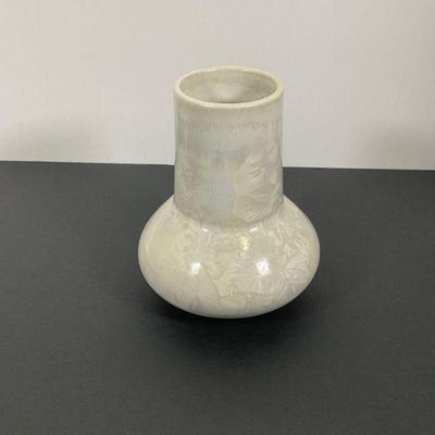 White Crystaline Glaze Mini Vase