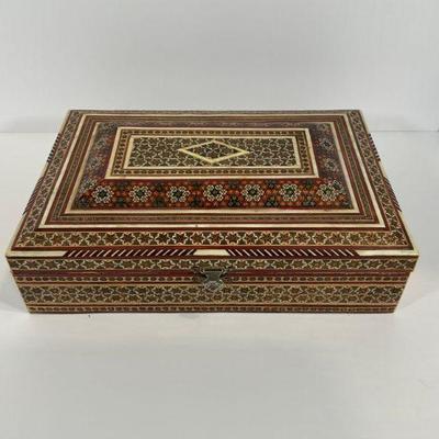 Persian Mother Of Pearl 
Micro Mosaic Box