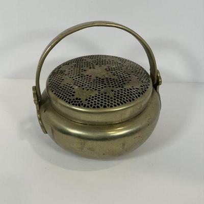 Mid 19th C Brass Chinese Hand Warmer