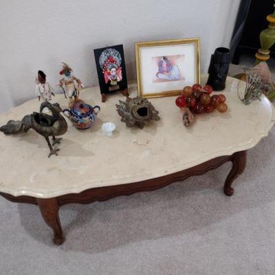 Bassett Marble Top Coffee Table