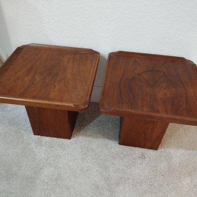 MCM Brown-Saltman California Small Walnut Wood Side Tables (super rare find)