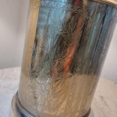 Vintage Chinoiserie Tea Canister Lamp