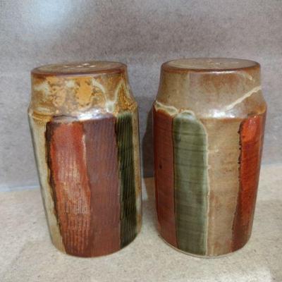Pottery Salt and Pepper Shakers
